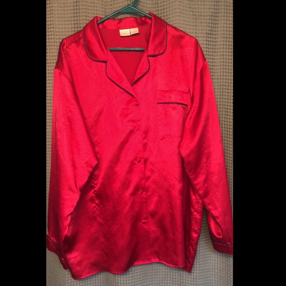 Red Satin Sleep Shirt